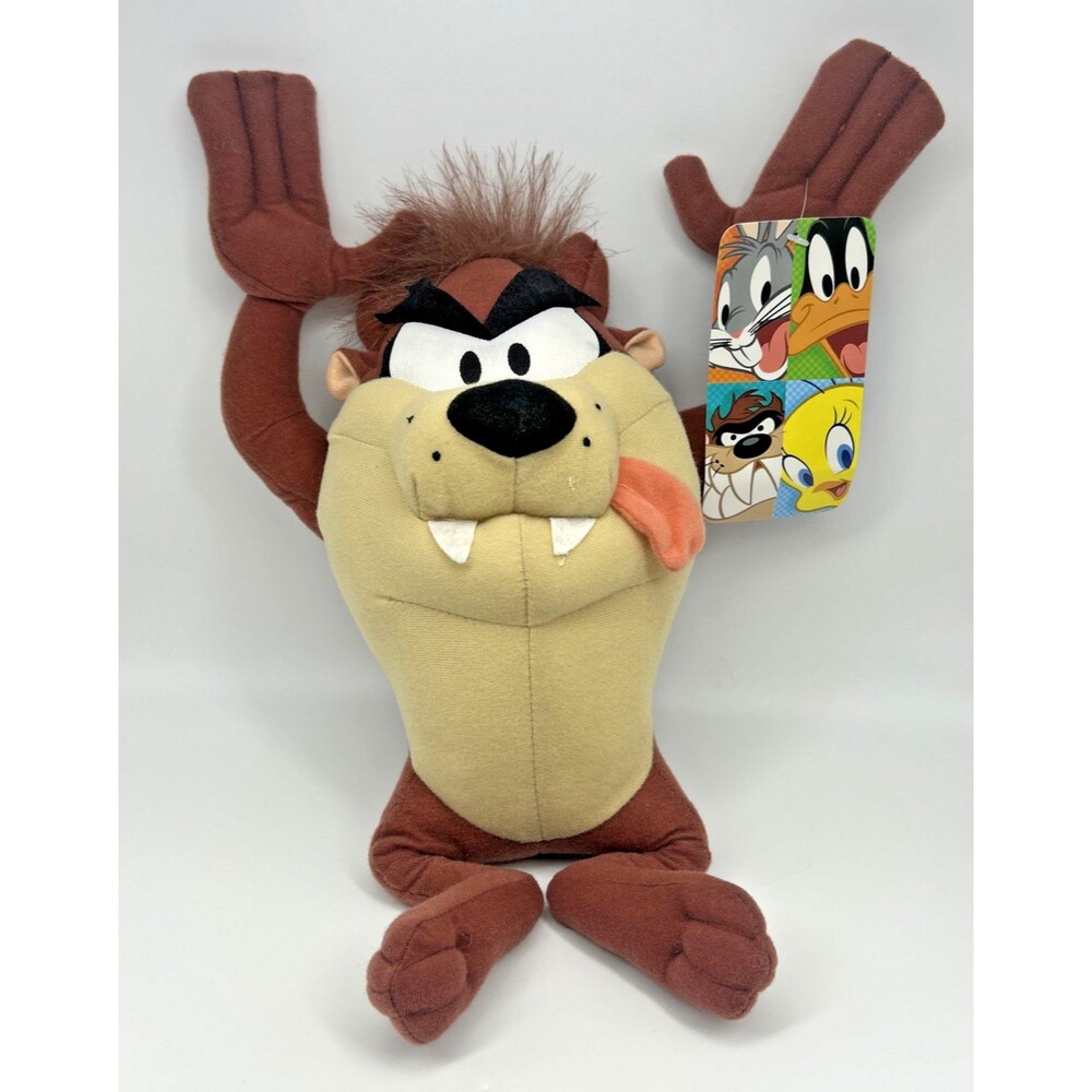 Looney Tunes Taz Plush Toy Factory Stuffed Animal New With Tags Minor Stains